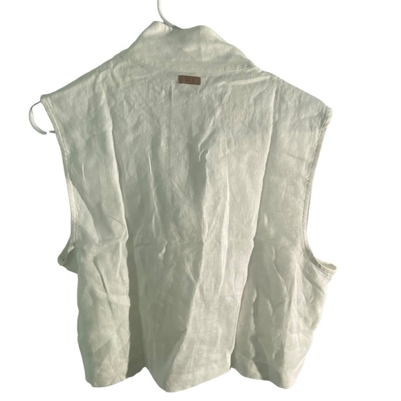 NWT Lunya Woven Linen Sleeveless Shirt Sincere White Size M Tank - Picture 6 of 16